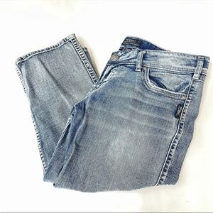Silver Jeans Womens Size W31 McKenzie Capri Light Wash Blue Jean Denim #0237